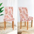 thumbnail image 4 of Chair Cover 4 Pack Removable Dining Chair Protectors Washable Chair Slipcovers Seat for Home Wedding Decor Pastel Pink Pumpkins, 4 of 6