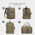 thumbnail image 5 of WITZMAN Canvas Travel Backpack for Men Women Expandable Large Carry on Duffel Bag Backpack for Airplane Fit 17 inch Laptop (A6617-3 Army Green), 5 of 11