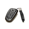 thumbnail image 2 of Vitodeco Leather Smart Key Fob Case Cover Protector Compatible with Tucson, Santa FE, Sonata, Nexo (2019 - 2024 Models) - 6-Button, Black, 2 of 5