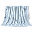 thumbnail image 2 of Winter Inspired Blue Snowflake Pattern, Festive Holiday Scene, Warm Flannel Blanket for Living Room and Reading Nook, Art Lovers Friendship Gift, Festive Home Decor, 2 of 9