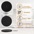 thumbnail image 4 of Coasters for Drinks,Black Coasters for Coffee Table -Soft Coasters Set Cup Mat -Coffee Table Coasters for Drinks Absorbent -Kitchen Decor -Coffee Table Decor (Diamond, 2Pack-Black), 4 of 4