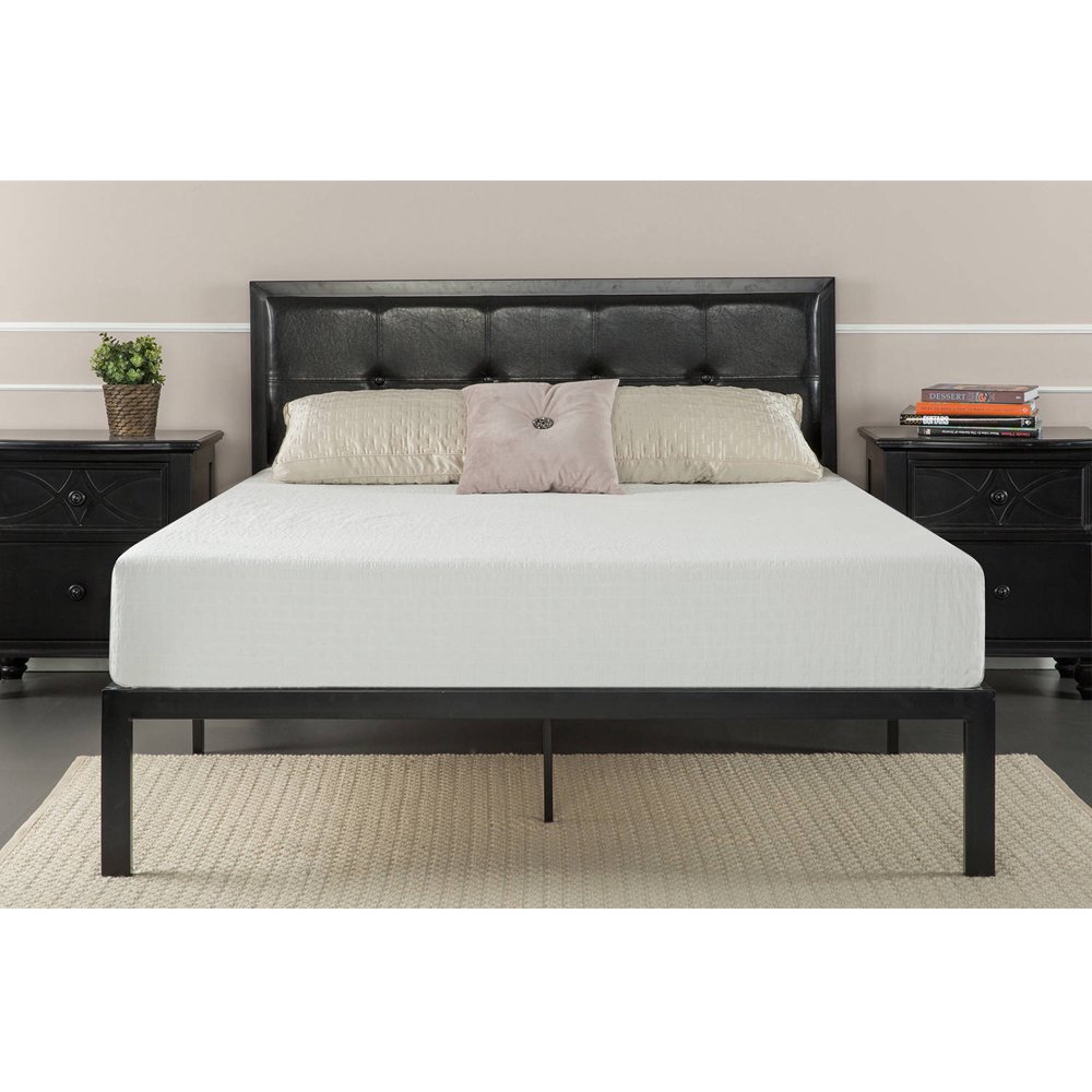 Zinus Cherie Faux Leather Classic Platform Bed with Support Slats