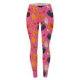 thumbnail image 5 of Women's Leggings Thanksgiving Turkey Maple Leaf Print 4-Way Stretch Casual Running Workout Leggings, 5 of 5