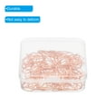 thumbnail image 4 of Uxcell 50 Pieces Metal Paper Clip Drop-Shaped with Box 1 Inch Rose Gold for Crafts Organize Office Home, 4 of 5