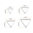 thumbnail image 2 of Uxcell Triangle Cookie Cutter Set Assorted Sizes Stainless Steel Geometric Baking Pastry Cookie Cutters Molding, 2 of 6