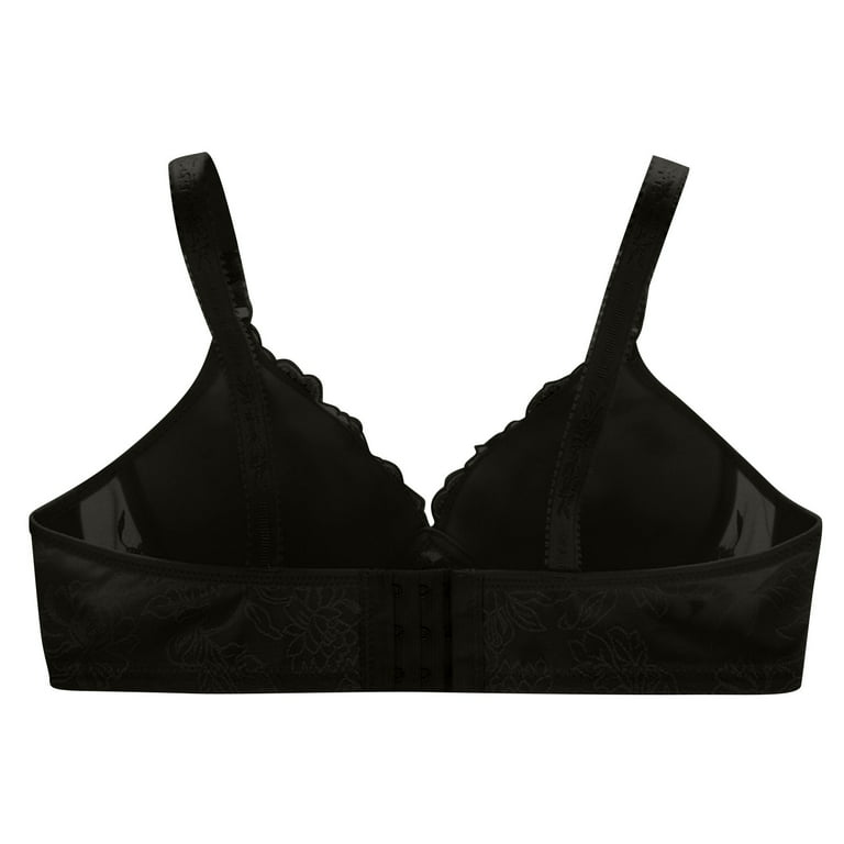 Victoria Secret No-Wire Black & Nude No Padding Wireless Bra 34B Lace