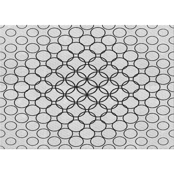 Ahgly Company Indoor Rectangle Patterned Battleship Gray Area Rugs, 5' x 8'