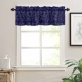 thumbnail image 7 of Retro Christmas Pattern Kitchen Curtains and Valances Set, Abstract Blue Country Decoration Rod Pocket Window Valance Window Curtain Panels for Living Room Bedroom Laundry, 27.5x36in, 3 Pieces, 7 of 7