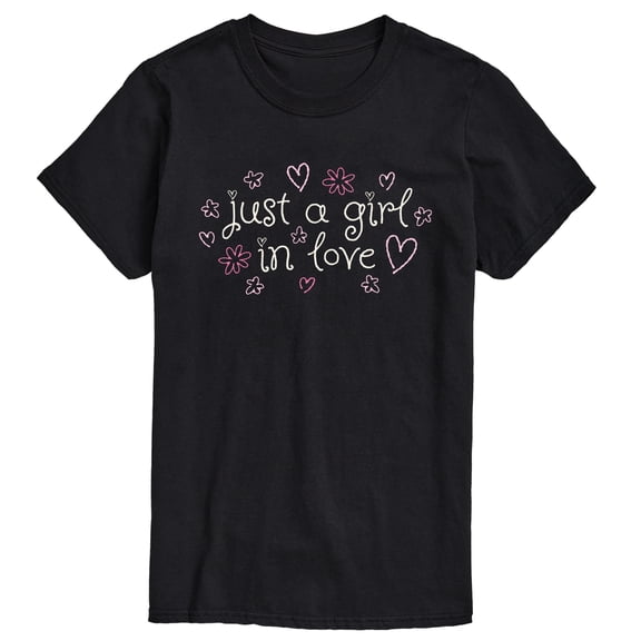 Instant Message - Just a Girl in Love Short Sleeve Graphic T-Shirt