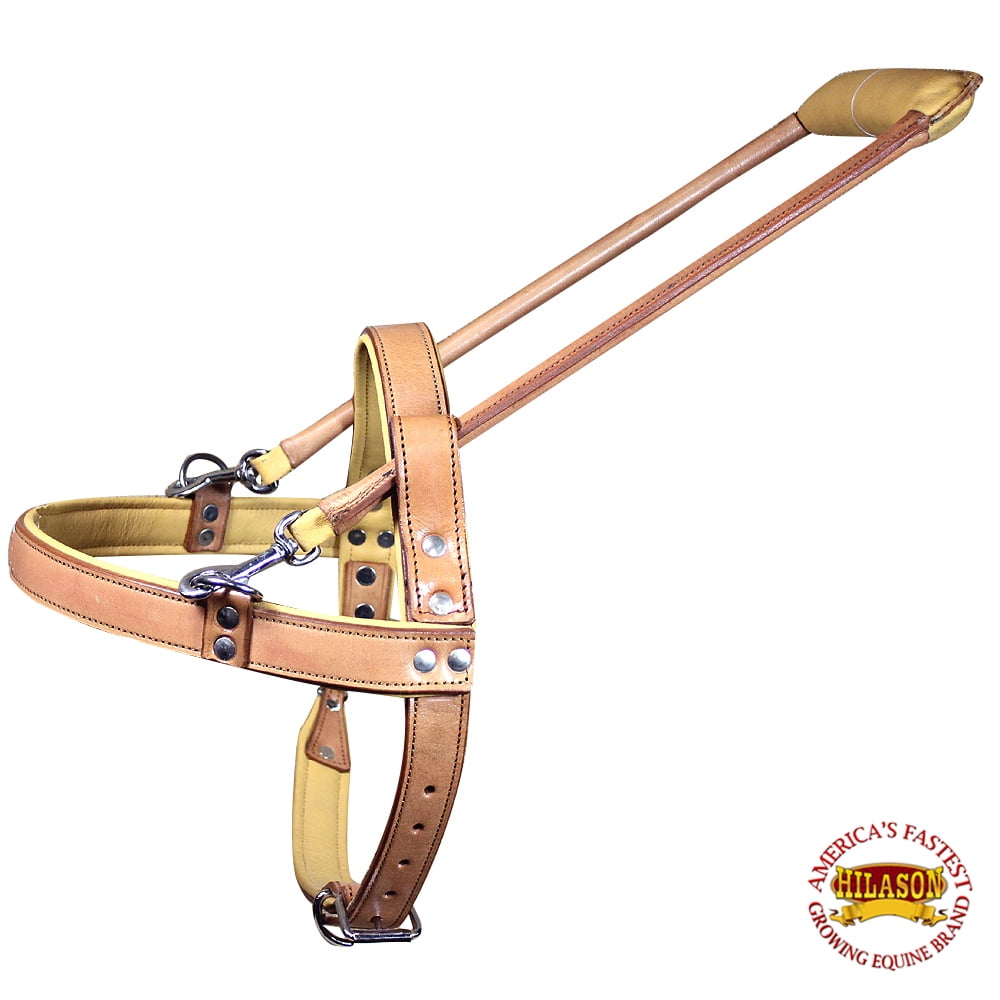 Guide Dog Harness Hilason Tan Padded Genuine Leather Small With Handle