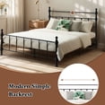 thumbnail image 6 of KATHY&BOB Queen Size Metal Bed Frame with Straight Headboard, Retro Luxury Roman Column, Heavy Duty Bed Frame with Storage Space Under-bed, Easy Assembly, No Box Spring Needed (Straight, Queen), 6 of 11