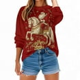 thumbnail image 4 of Mifsaly Christmas Sweatshirts for Women Men Fleece Oversized Xmas Santa Warm Pullover Tops Crewneck Long Sleeve Vintage Sweatshirt Festival Party Funny Blouse 2025 Holiday Unisex Clothing, 4 of 9