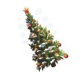 thumbnail image 2 of sweethay Adhesivo de pared de PVC de Navidad, decoración de fondo de sala de estar para el hogar, árbol extraíble, papel tapiz de estrellas, Kits de decoración para fiestas sweethay HA071118-01, 2 of 6
