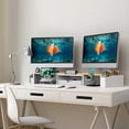 thumbnail image 6 of Desk Dual Monitor Stand Riser With Drawer  Oak, 6 of 6