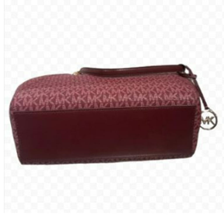 Michael Kors Jet Set Shoulder Bag, Signature Logo Canvas, Oxblood