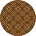 thumbnail image 1 of Ahgly Company Machine Washable Indoor Round Transitional Red Brown Area Rugs, 5' Round, 1 of 7