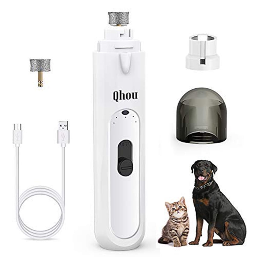 Dog Nail Grinder Pet Nail Trimmer 3 Speed Quiet Rechargeable Electric