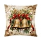 thumbnail image 3 of Juego de 4 fundas decorativas navideñas para cojines con diseños de renos y muñecos de nieve., 3 of 8