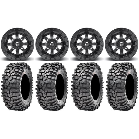 Fuel Maverick Beadlock 14 Wheels 32 Roxxzilla 396 Tires Kawasaki Teryx Mule