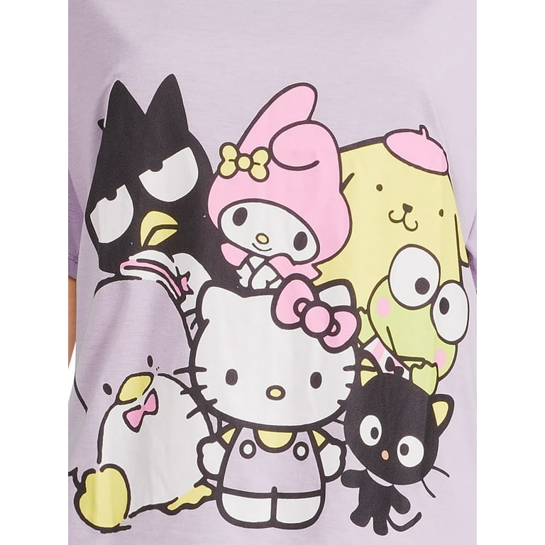 Hello Kitty Women's Graphic Sleep Tee with Short Sleeves, Sizes XS-3X 