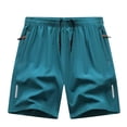 thumbnail image 2 of Icyshorts Men Ice Silk Stretch Quick-Dry Shorts Lightweight Breathable Iced Active Shorts (XL,Navy), 2 of 3