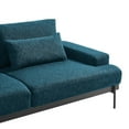 thumbnail image 6 of Sofa Couch, Azure Navy Blue, Fabric, Living Kitchen Cafe Bistro Hospitality Restaurant, Modern Contemporary HB34537, 6 of 9