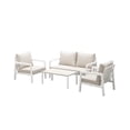 thumbnail image 1 of Boston Aluminum Patio Sectional Set, White, 1 of 11