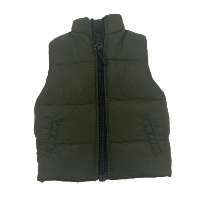 Chaleco de plumón Salvador Ropa de figura masculina 1/6 Verde