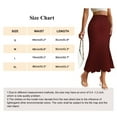 thumbnail image 6 of AUSDIOCA Long Skirts for Women High Waisted Solid Color Knit Fishtail Skirts for Summer or Spring, 6 of 6