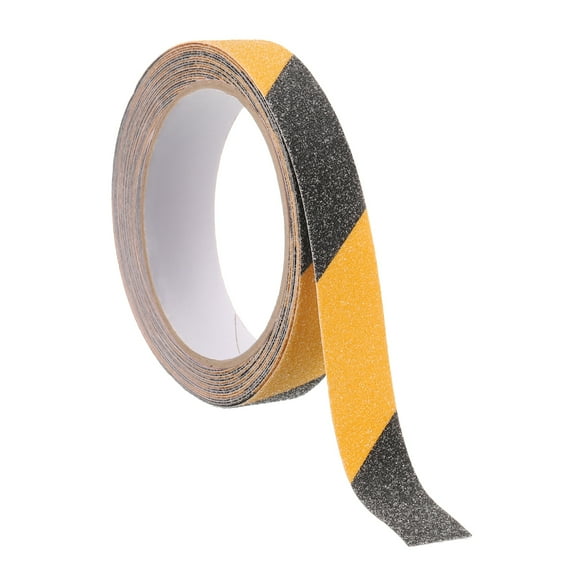 Uxcell Anti Slip Traction Tape 1" x 16.4ft Waterproof Non-Slip Grip Tape Non Skid Stair Treads Tape for Indoor Outdoor Stair Steps, Yellow Black