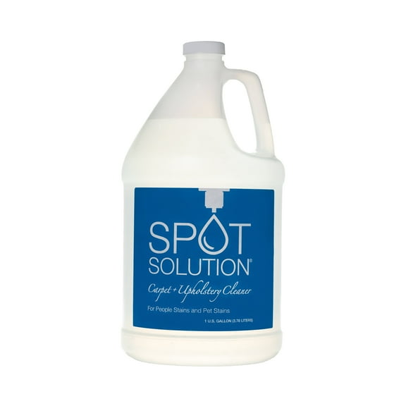 Spot Solution – Carpet & Upholstery Spot Cleaner for Stains – Odor Free - Removes Pet Stain and People Stains – Ideal Cleaning Solution for Indoor Purposes – No Soap, No Residue – 128 oz