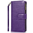 thumbnail image 2 of TJS for Samsung Galaxy A17 5G Phone Case, Luxury Wallet Card ID Zipper Money Holder Cover for Galaxy A17 5G (Purple), 2 of 5