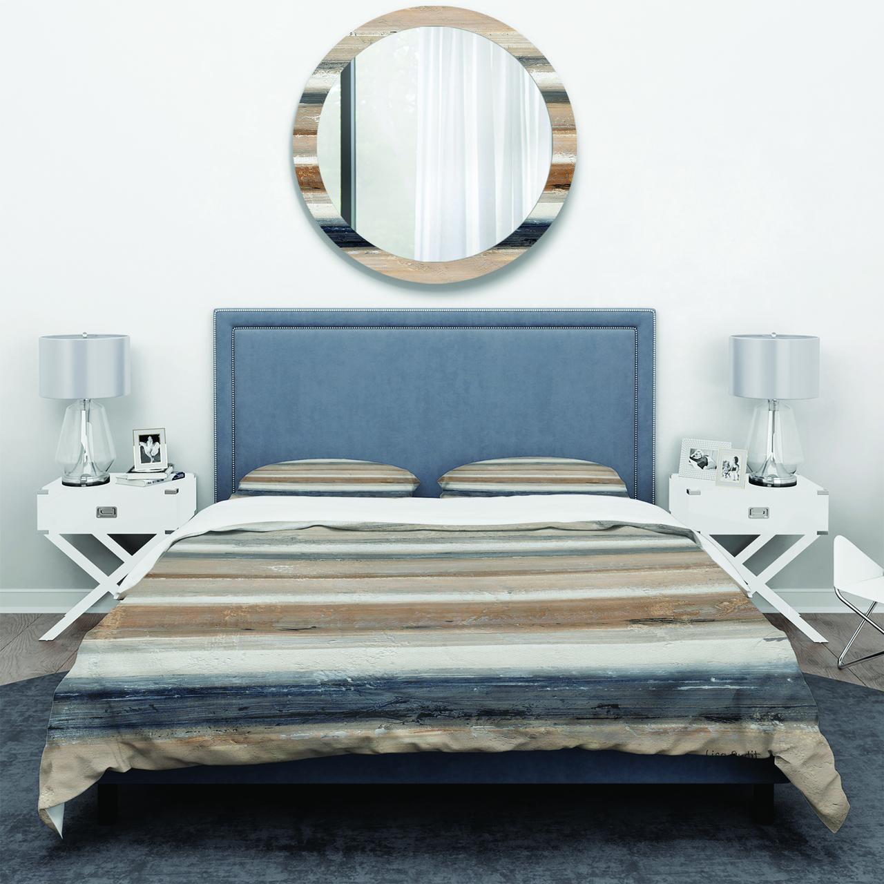 Designart 'Geometric Circle Natural Balance III' Geometric Duvet Cover Set