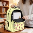 thumbnail image 4 of SCRAWLGOD Hedgehog Apple Pattern Yellow 17 Inches Backpack for Women Men Large College Bookbags Kids School Bag for Girls Boys Multi-Pocket Portable Casual Daypack, 4 of 7