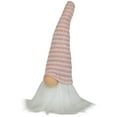 thumbnail image 3 of Northlight Striped Hat Spring Gnome - 7.5" - Pink and White, 3 of 5