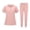 10# Pink, variant on 2 Pcs Scrubs Sets for Women Stretch Wide Leg Pants & V-Neck Short Sleeve Tops Plus Size Medical Scrub Sets Black M