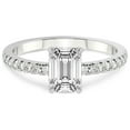 thumbnail image 3 of 4 Carat IGI Certified Emerald Shape Lab Grown Diamond Engagement Ring | 14K White Gold | Venetia Half Eternity Diamond Ring | FG-VS1-VS2 Quality Friendly Diamonds, 3 of 4