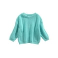 thumbnail image 1 of Gureui Toddler Baby Girl Boy Fall Winter Knit Sweater Crewneck Long Sleeve Solid Color Pullover Top Warm Winter Clothes, 1 of 6