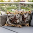 thumbnail image 4 of Texas Star Pillow Covers 2 Pack Country Star Sunflower Pillowcase Waterproof Outdoor Throw Pillow Cover for Patio Garden Square Cushion 16”x16”, 4 of 9