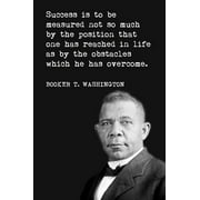 Booker T. Washington Poster - Success Is To Be Measured By The Happiness In Your Heart Motivational Poster Print