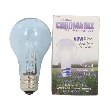 

Lumiram - Chromalux A19 60W Clear Light Bulb Full Spectrum Lamp