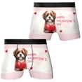 thumbnail image 3 of Happy Valentine's Day Shih Tzu Brings Love Heart All Over Print Boxer Briefs Underwear for Men Dad Lion Dog Lover Gifts - 02028, 3 of 6