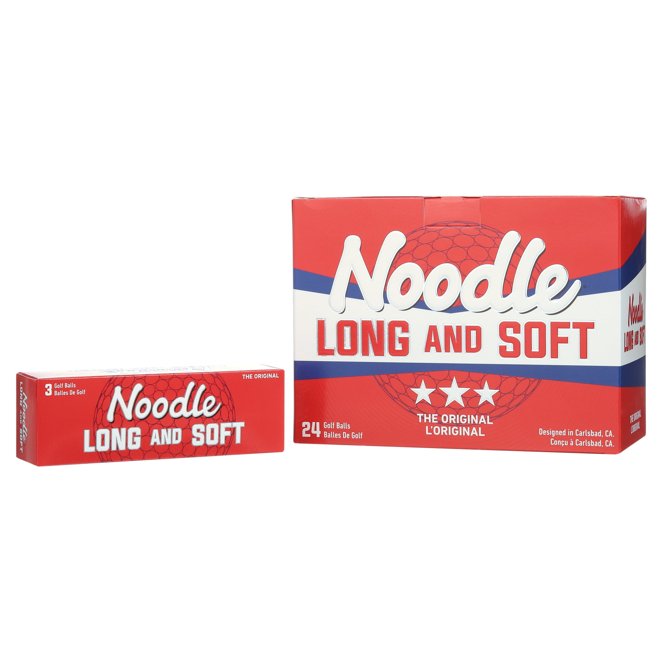 (2 pack) Noodle Long and Soft Golf Balls 24pk, White