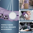 thumbnail image 5 of ShellTech Compatible with iPhone 16 Pro Max Magnetic Slim Case Full Camera Protection, Compatible with Magsafe, Drop Protection,Matte Back Bumper Phone Cover for Women Girls,Darkpurple, 5 of 6