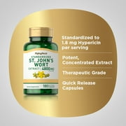 St. Johns Wort 4800 mg | 180 Capsules for Men and Women | by Piping Rock