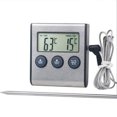 thumbnail image 1 of Digital Oven Thermometer Instant Read Meat Food Cooking Kitchen Thermometer with Timer 304 Stainless Steel Probe for Oven BBQ Grill Candy Milk Coffee, 1 of 7