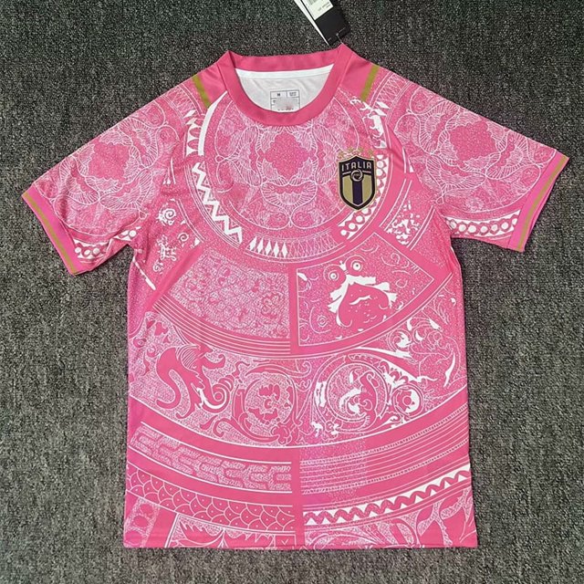 Camiseta De Fútbol Rosa Clásica De Verano De Edición Especial De Italia Para La Temporada 25-26XL