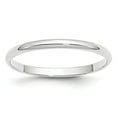 thumbnail image 5 of 10K White Gold 2mm Light Weight Half Round Band Ring Size 4.5, 5 of 7