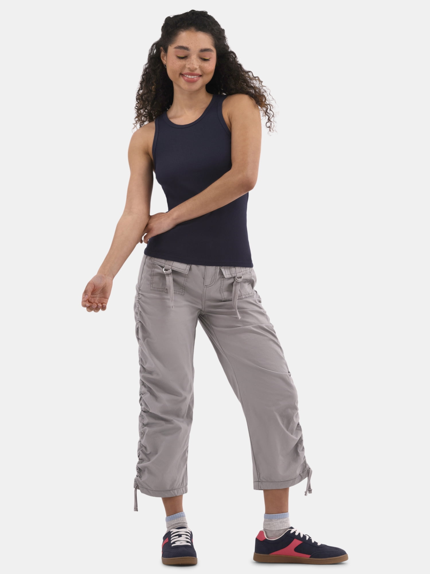 No Boundaries Ribbed High Neck Tank Top, Women's