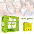 thumbnail image 3 of I Should Have Known That! Puzzle Quiz Game English Card Board Game Trivia Game Green, 3 of 4